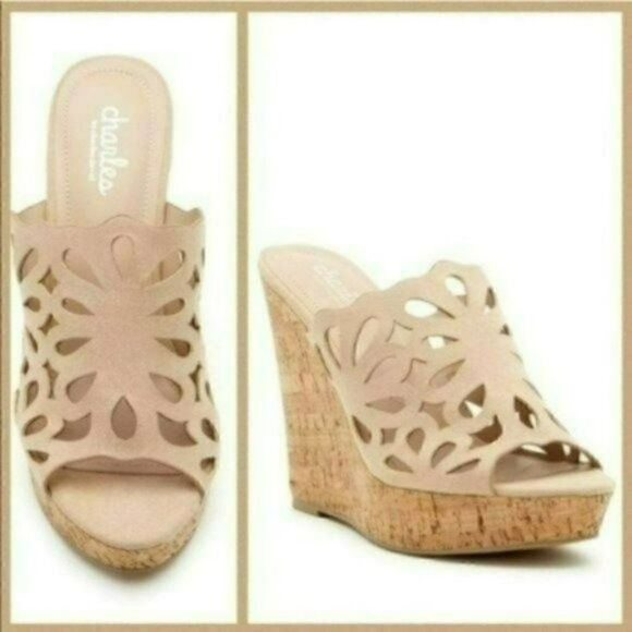 NWOB MSRP $98 Charles By Charles David April Cutout Wedge Sandal - Picture 5 of 9